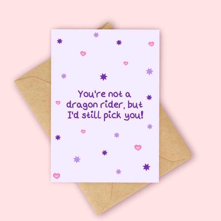 Dragon Rider - Love Card for wholesale by Peach and Mimi