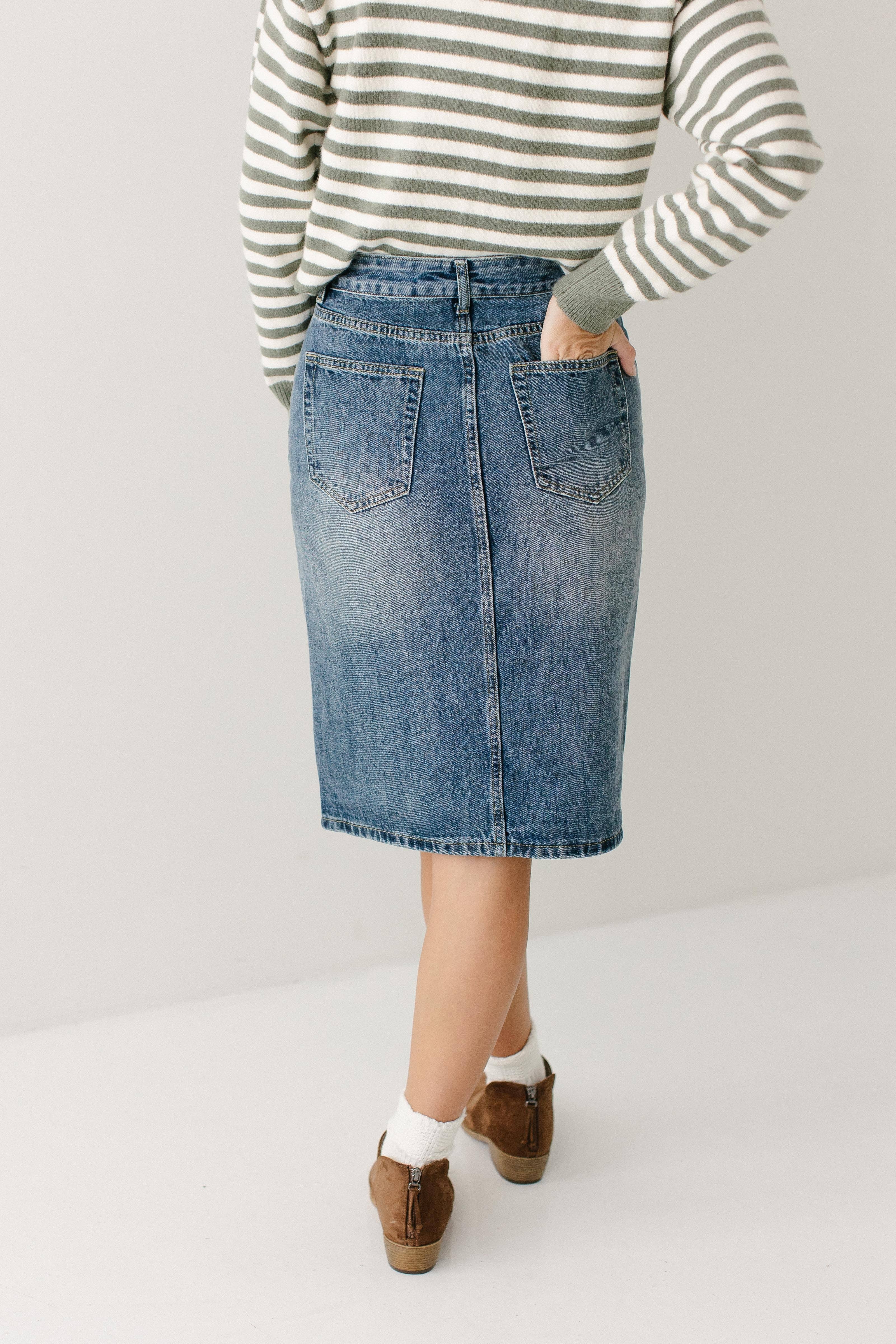 The Main Street Exchange - Vente Jupe – femme - Jupe en denim 100 % coton 'Kyra'3