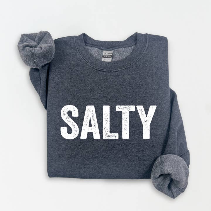 Three Girls Shop - Wholesale Graphic Sweatshirt - Women's - SALTY Fleece Graphic Sweatshirt 5