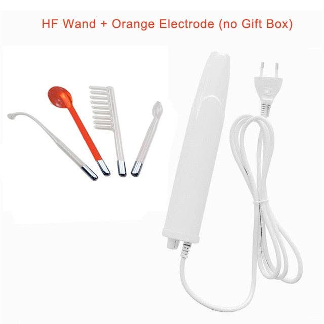 Secret Service Beauty - Wholesale Protective Face Mask/Shield - Portable High Frequency Electrotherapy Facial Machine Spot Acne Remover Face Skin Wrinkle Scalp Massager Electrode0