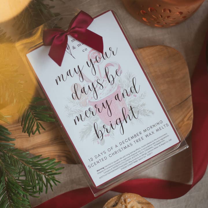 Meleri and Maple Co - Wholesale Wax Melt - 12 Days of Christmas TreeSoy Wax Melts - Secret Santa, Gifts0