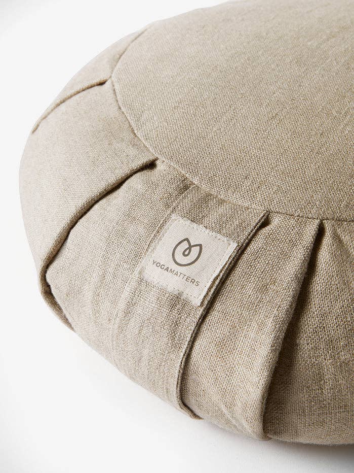 Yogamatters - Vente Brique et coussin de yoga - Coussin de méditation Zafu en chanvre et sarrasin biologique Yogamatters - Naturel5