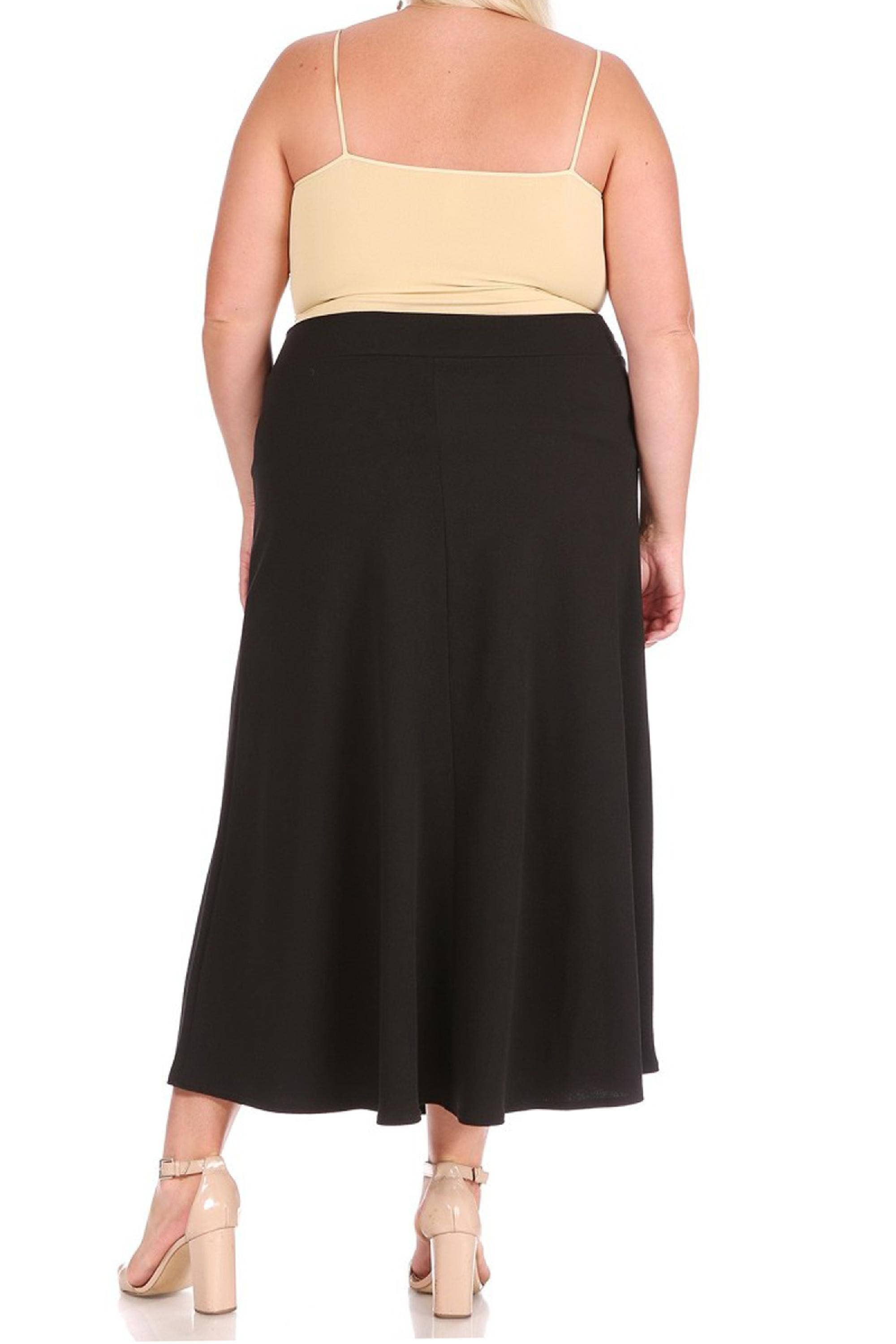 MOA COLLECTION - Wholesale Skirt - Women's - Women's Plus Size Flare A-line Long Skirt26