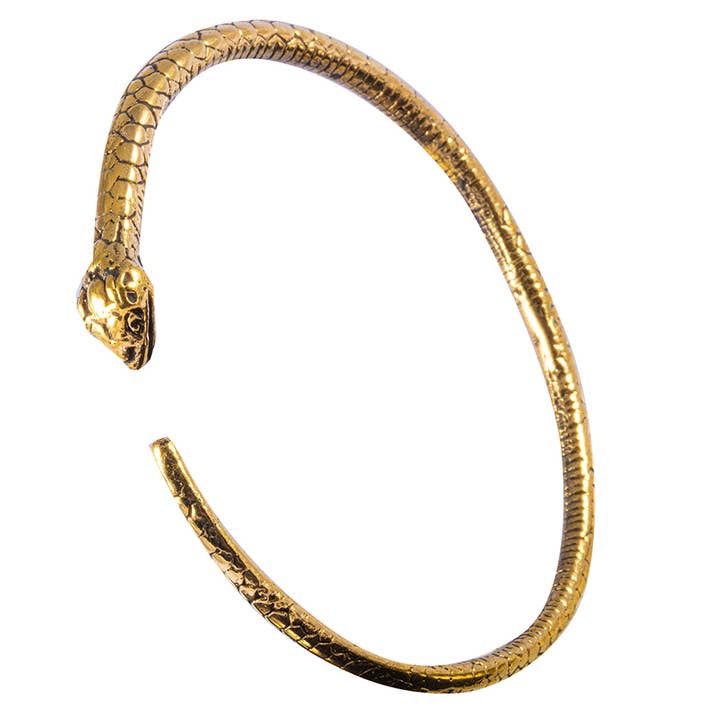 Slender Snake Brass Bangle Bracelet for wholesale by Saraswati Imports