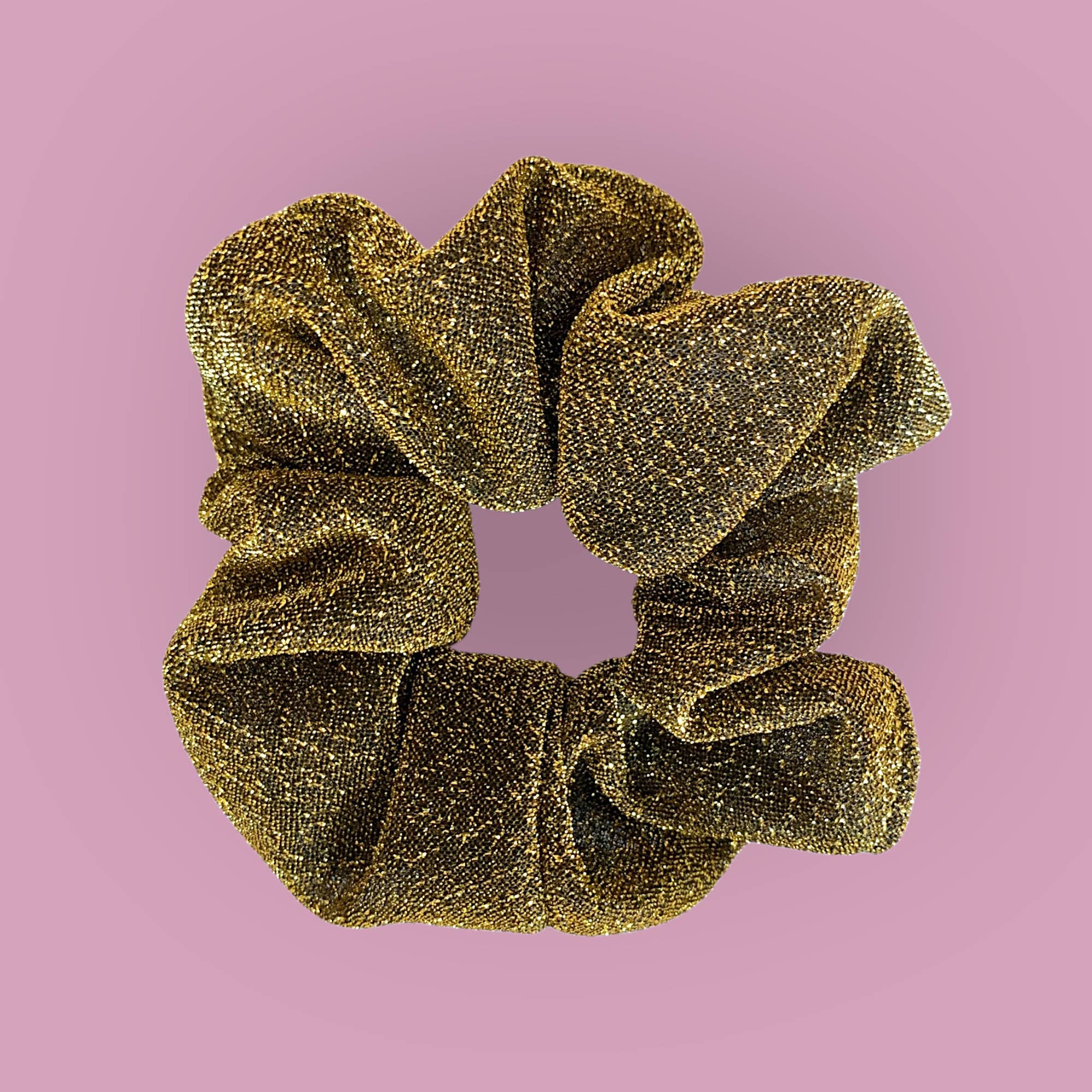 agathe & cocö - Wholesale Scrunchie - Women's - Glitter scrunchie - Gold0