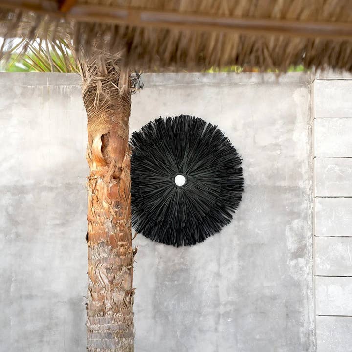 Bazar Bizar Living - Wholesale Wall Accent - The Raffia Juju - Black1
