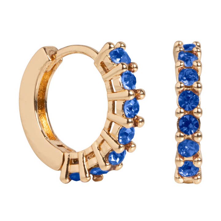 Crystal Hoop Örhänge - Blå för wholesale av Timi of Sweden