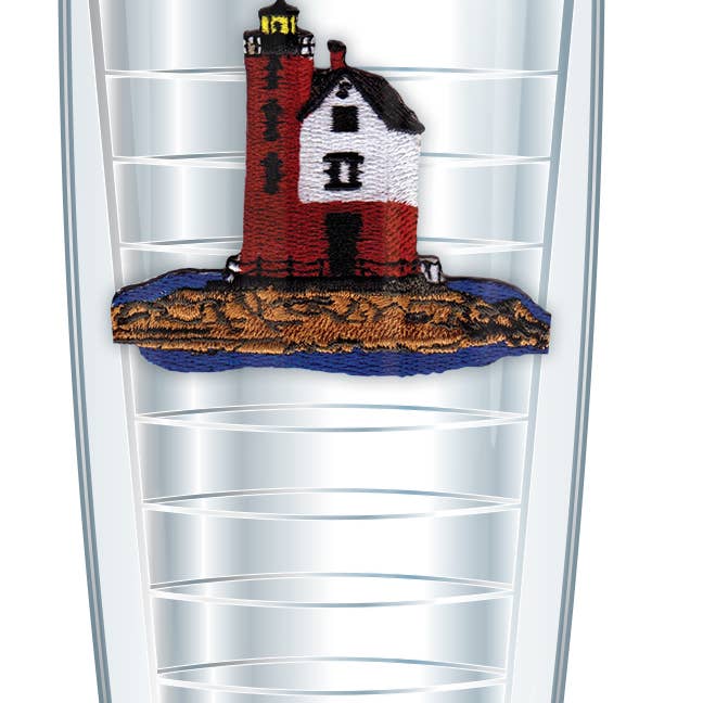 Round Island, MI Lighthouse Patch Tumbler for wholesale by FREEHEART