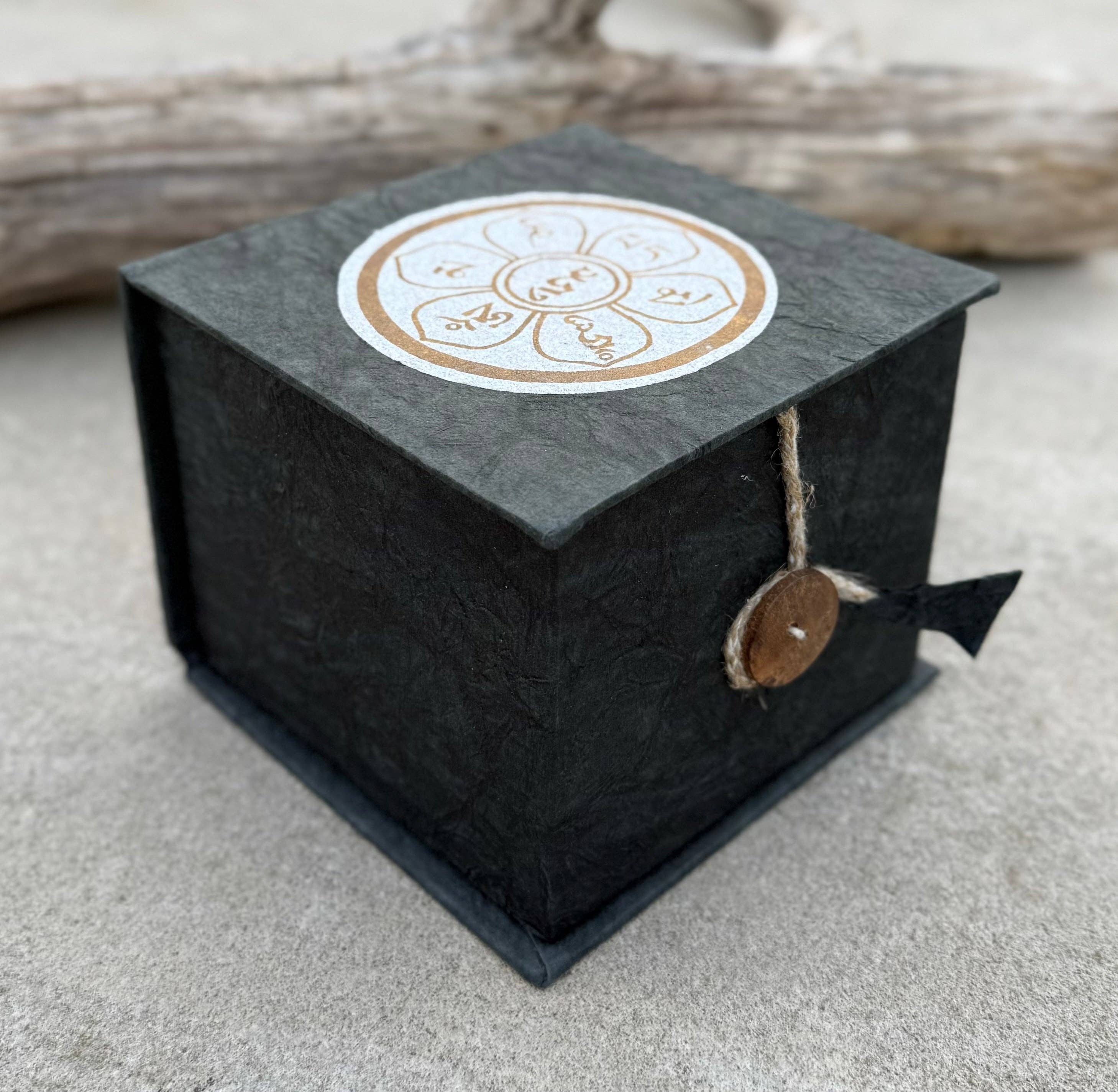 Lungta Imports - Wholesale Meditation Supplies - Tibetan Complete Singing Bowl Gift Box Set with OM Mani Padme Hum Etched Bowl8