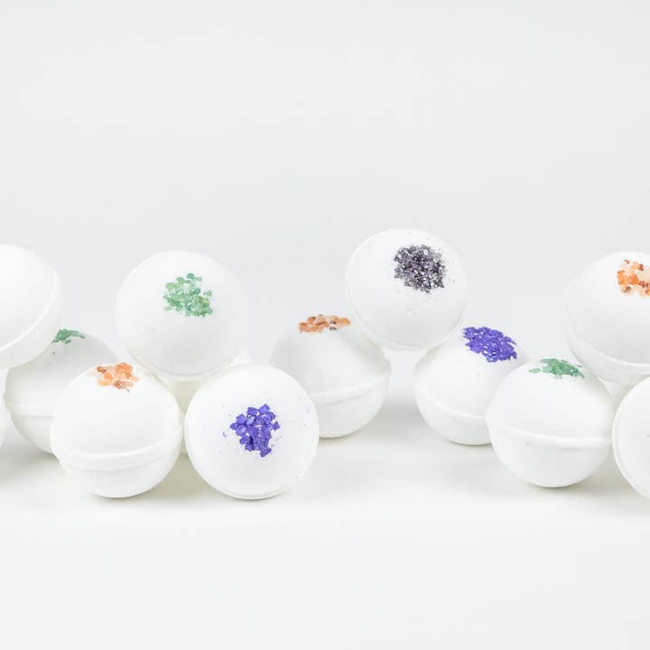 Lizush - Wholesale Bath Bomb/Fizz - WHITE Bath Bombs-100% Natural-100 individually wrapped-4oz