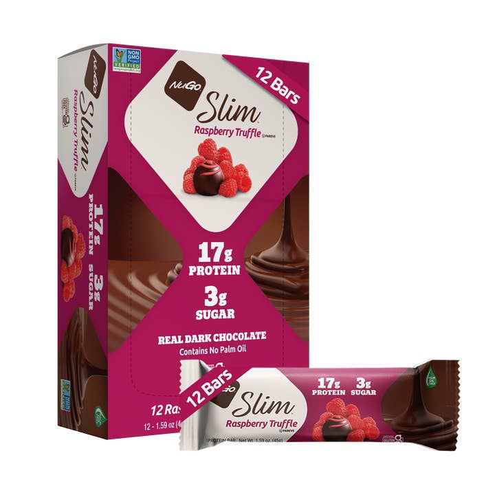NuGo Nutrition - Wholesale Snack Bar - NuGo Slim Raspberry Truffle Protein Bar1