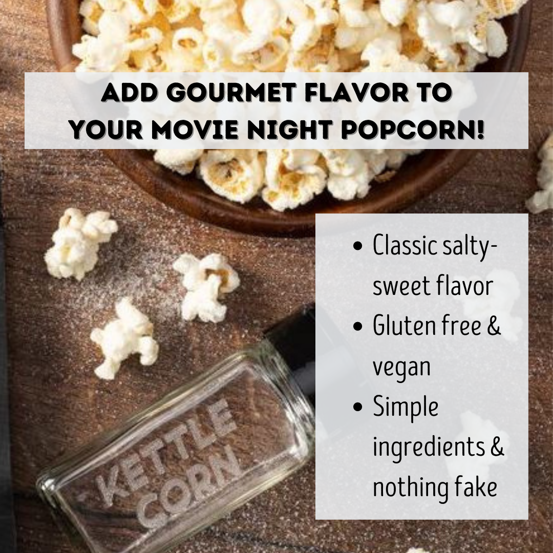 Dell Cove Spices & More Co. – wholesale Dried spice mix – Kettle Corn Popcorn Seasoning - Vegan, Gluten Free Topping5