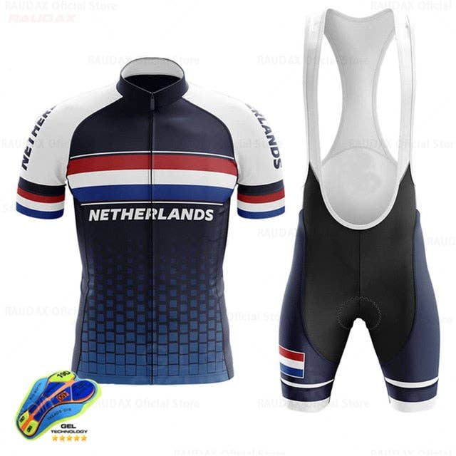 Netherlands Men's Cycling Jersey Bib Short Kit for wholesale on Faire16