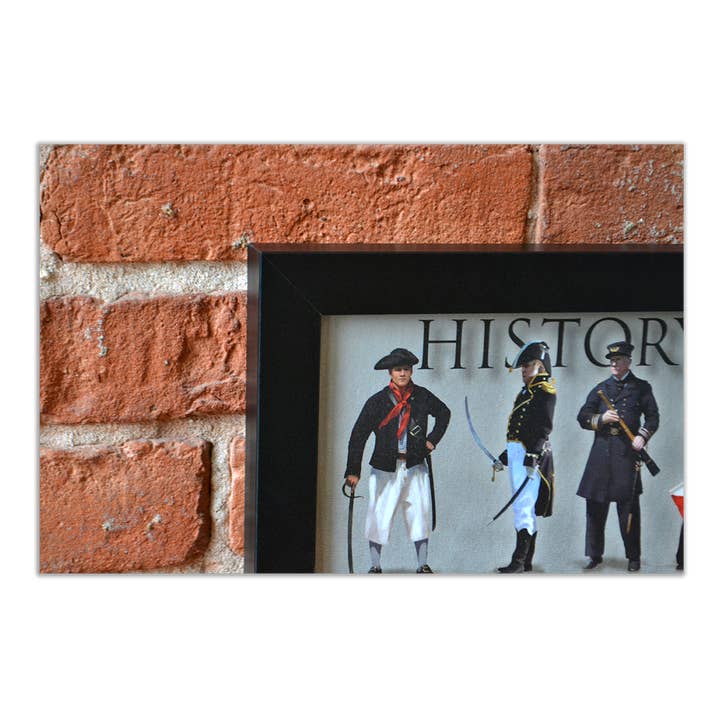 History America - Wholesale Art print - Navy - Framed 1”, Printed With Matte Finish, 6" x 24”1