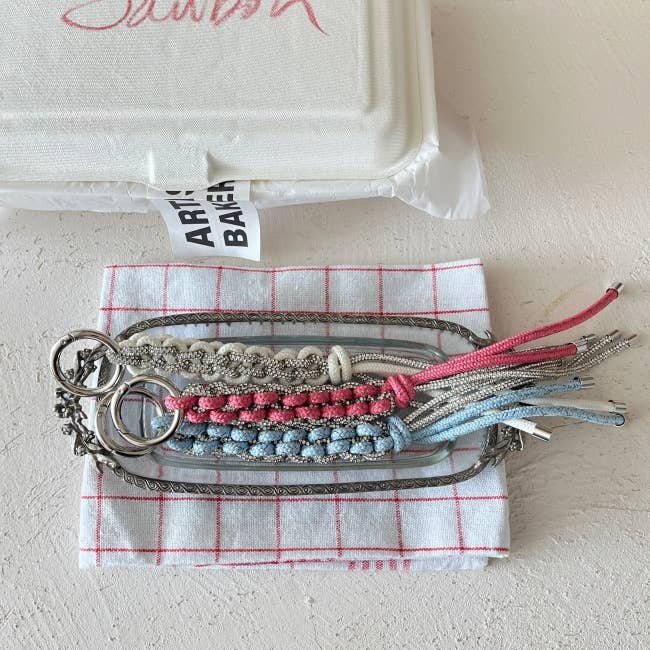 MOND HAUS - Wholesale Keychain - Unisex - Meow Keychain | Bedazzled rope braided Y2K kitschy charm