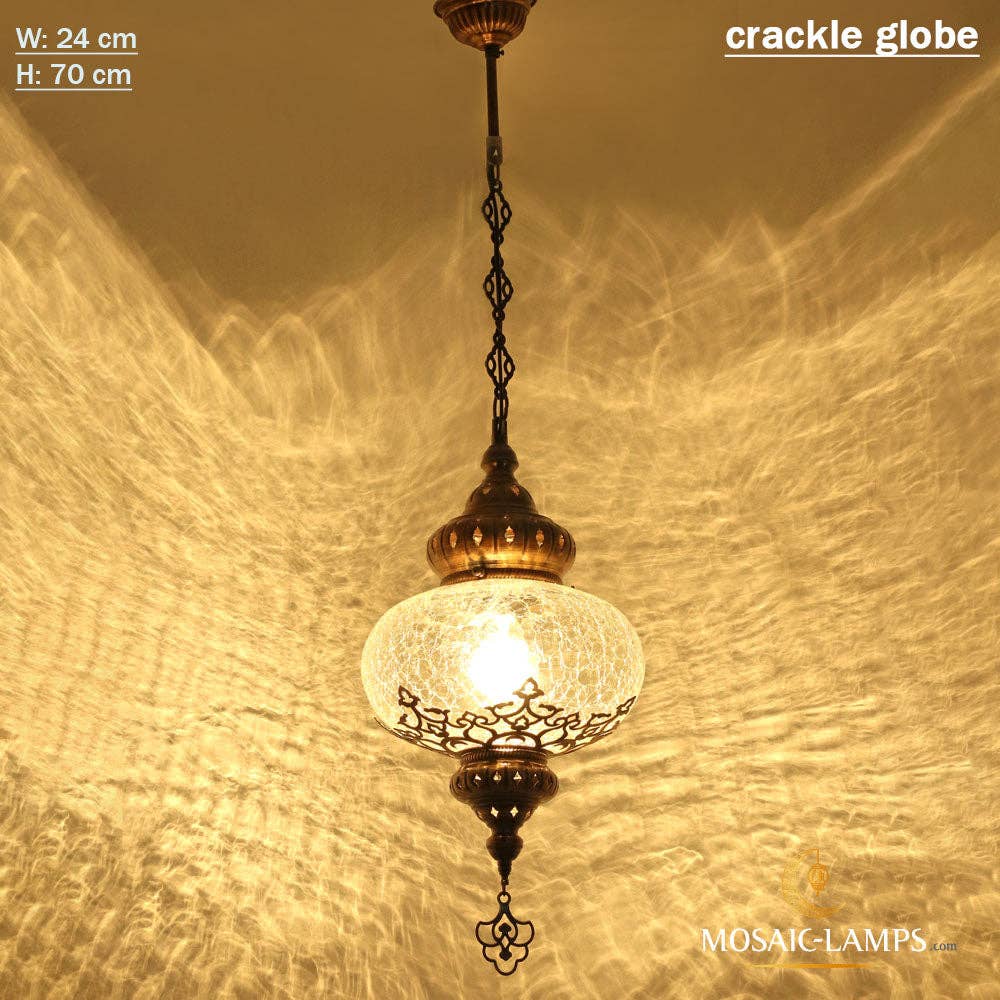 Mosaic Lamps – wholesale Chandelier/hanging light – X Large Crackle, Clear Glass Pendant Lamp, Ottoman, Moroccan Ceiling Lighting, Turkish Hanging Lights1