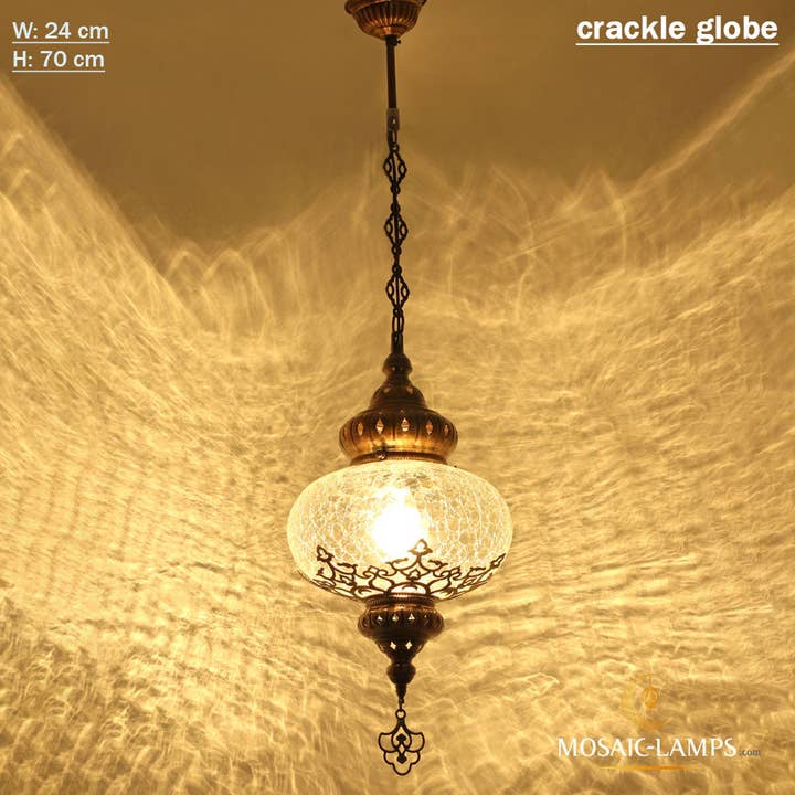 Mosaic Lamps – Engroshandel Lysekrone/pendellampe – X Stor knitrende, klart glas pendel, osmannisk, marokkansk loftbelysning, tyrkiske hængende lys1