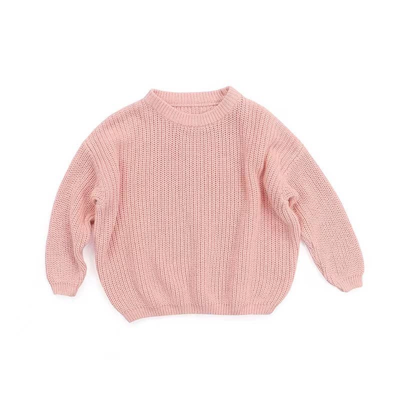 Little Trendy - Wholesale Knit Sweater - Kids - Children's knitted sweaters baby solid color soft sweater0