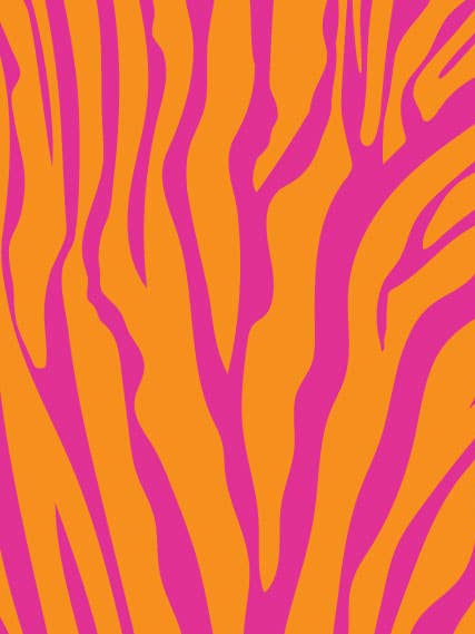 GW78 Imprimé Zèbre Orange Rose pour la vente par Pink Pig