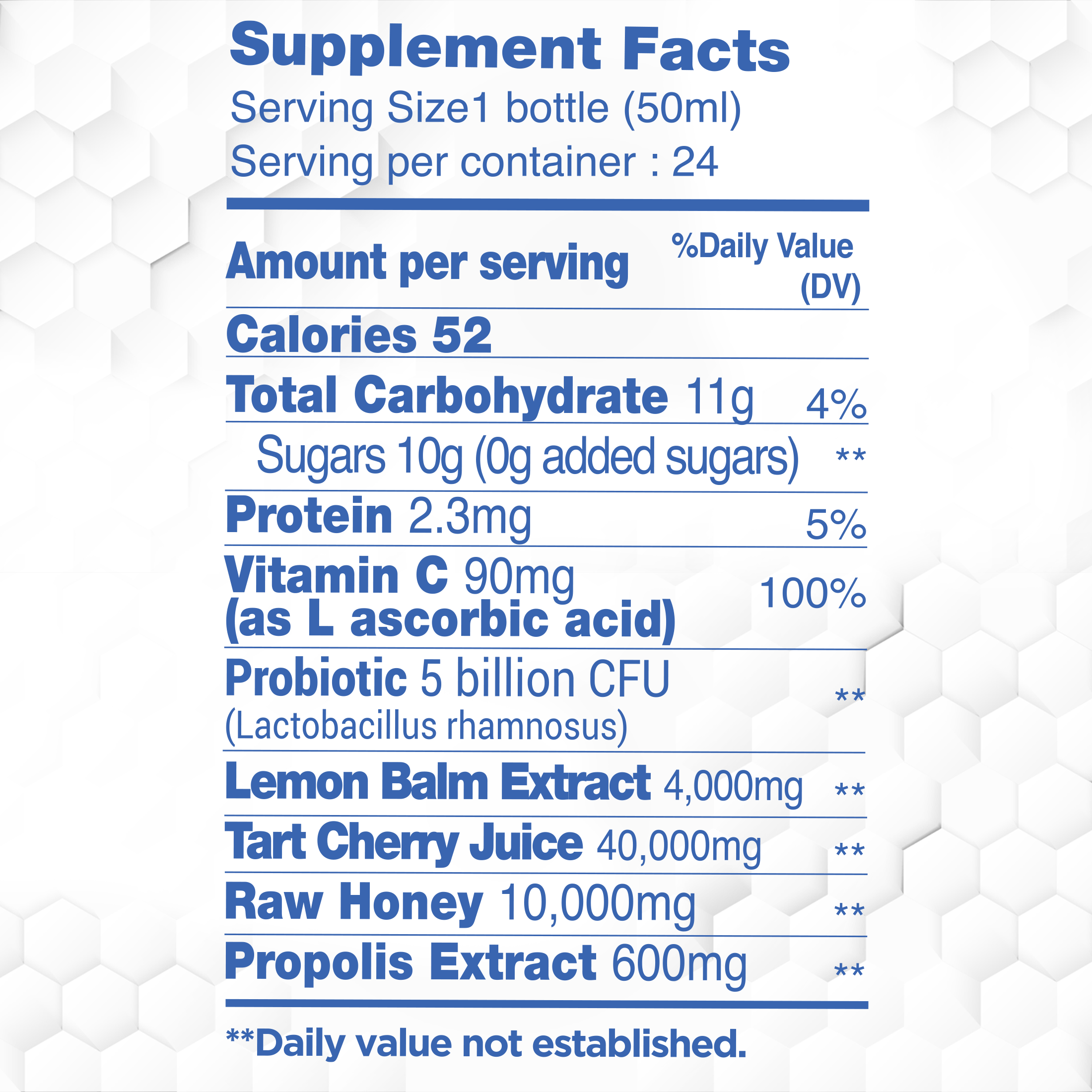 BEE&YOU - Wholesale Oral Supplement/Vitamin - Kids Propolis Immune NightTime Shot - Probiotic, 50 ml x 121