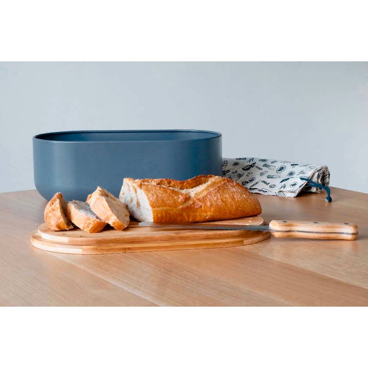 La Brigade de Buyer - Wholesale Bread Box - 4-in-1 Bread Box with Cutting Board, Knife, and Cotton Bag5