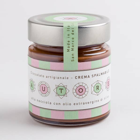 Hazelnut Spread Cream With EVO 240g - 8.5 Oz for wholesale by Autore Chocolate