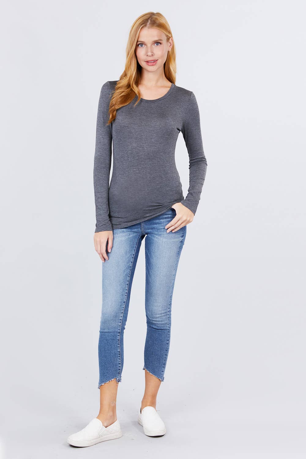 Active Basic | Active USA - Wholesale Knit Top - Women's - Long Sleeve Round Neck Top7