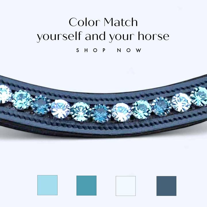 EPONIA EQUESTRIAN LIFESTYLE - Wholesale Horseback Riding Gear - Browband with quick snap and Preciosa crystals1