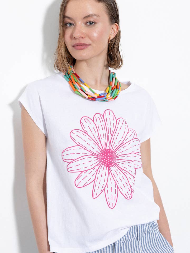 Broderad T-shirt (454322-8) för wholesale av Lanidor