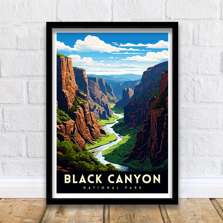Black Canyon National Park Colorado Travel Poster Colorado for wholesale by InkNPrintz