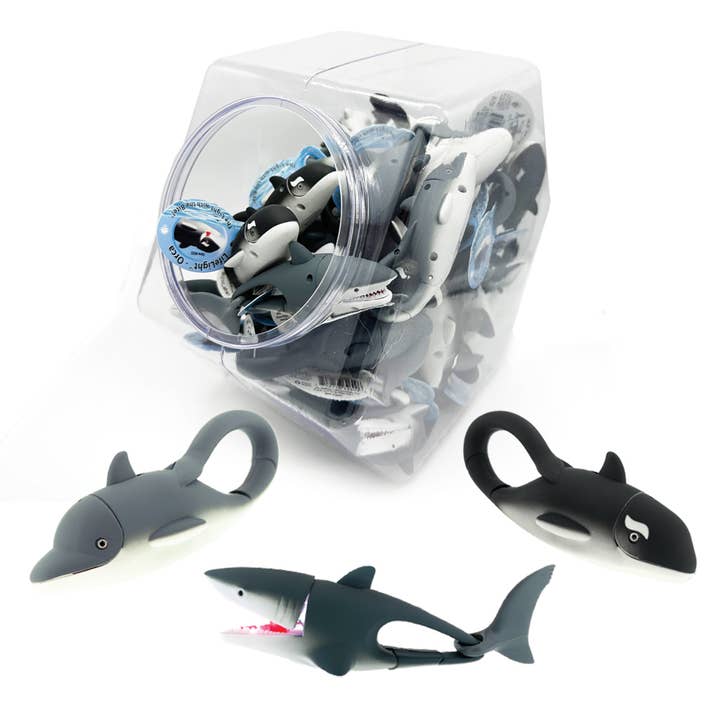 Big Discoveries / Sun Co. - Wholesale Light-Up Toy - Kids & Baby - LifeLight Animal Carabiner Flashlights - Marine Fishbowl