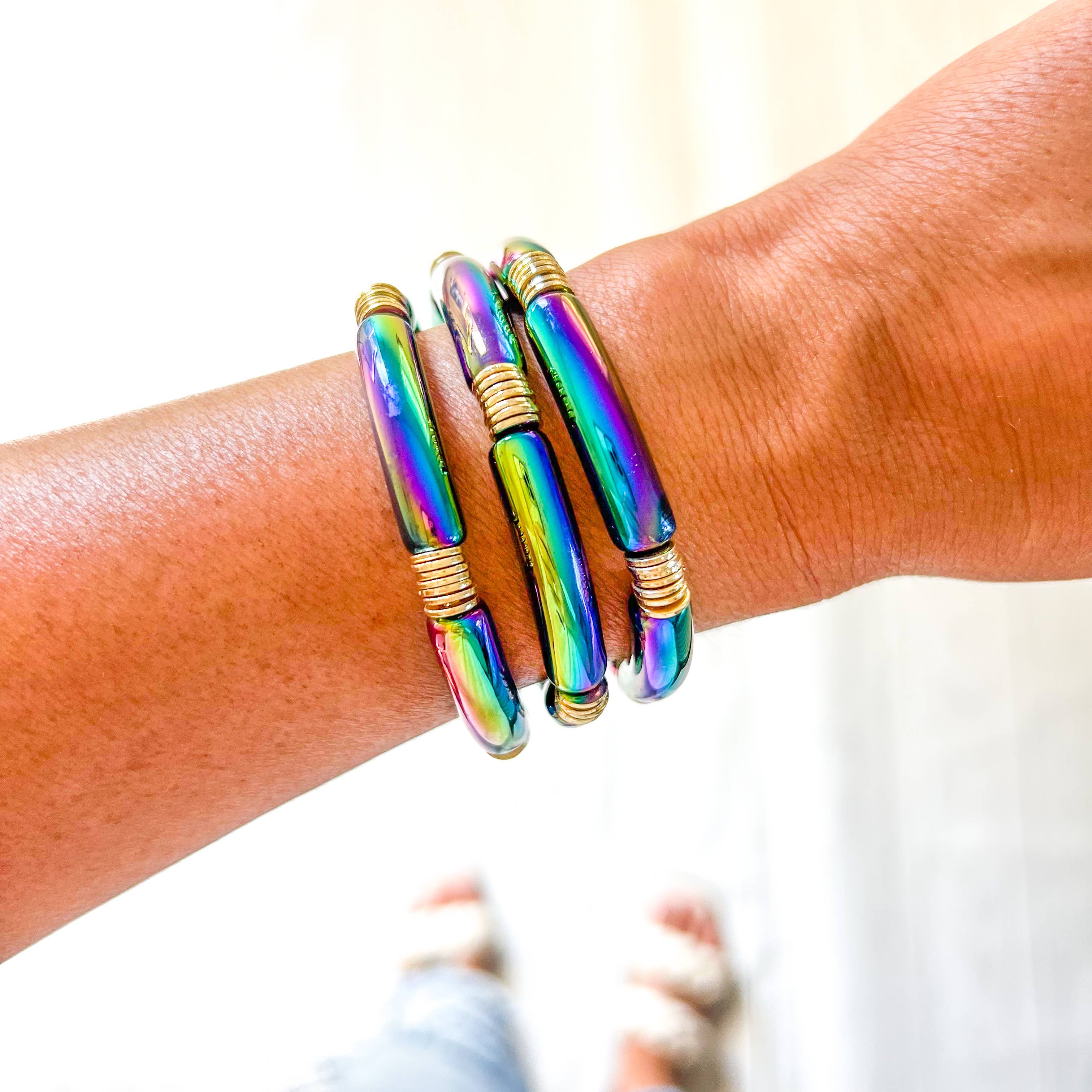 Savvy Bling - Wholesale Beaded Bracelet - Metallic Tube Bracelets1