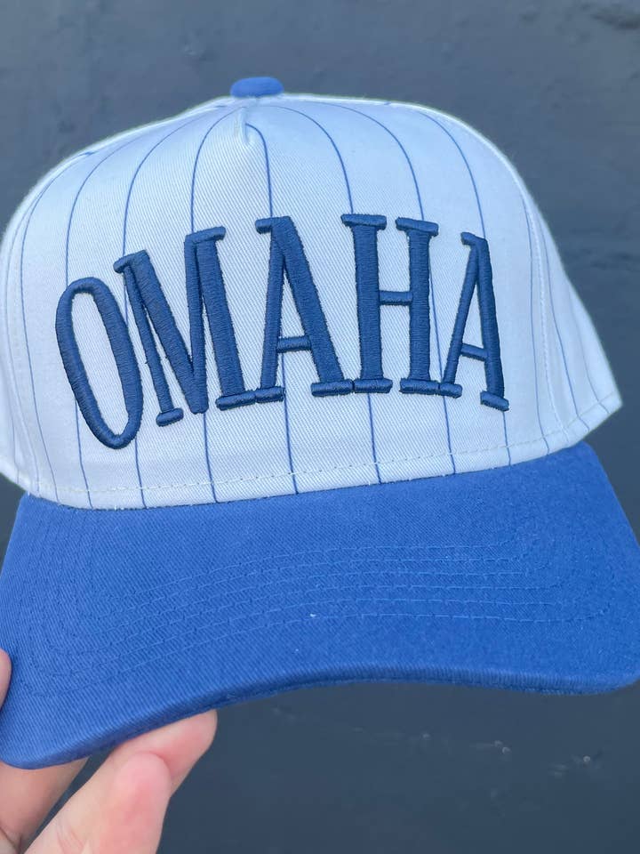 Marineblå Stribet Omaha for engroshandel hos Patched Hats