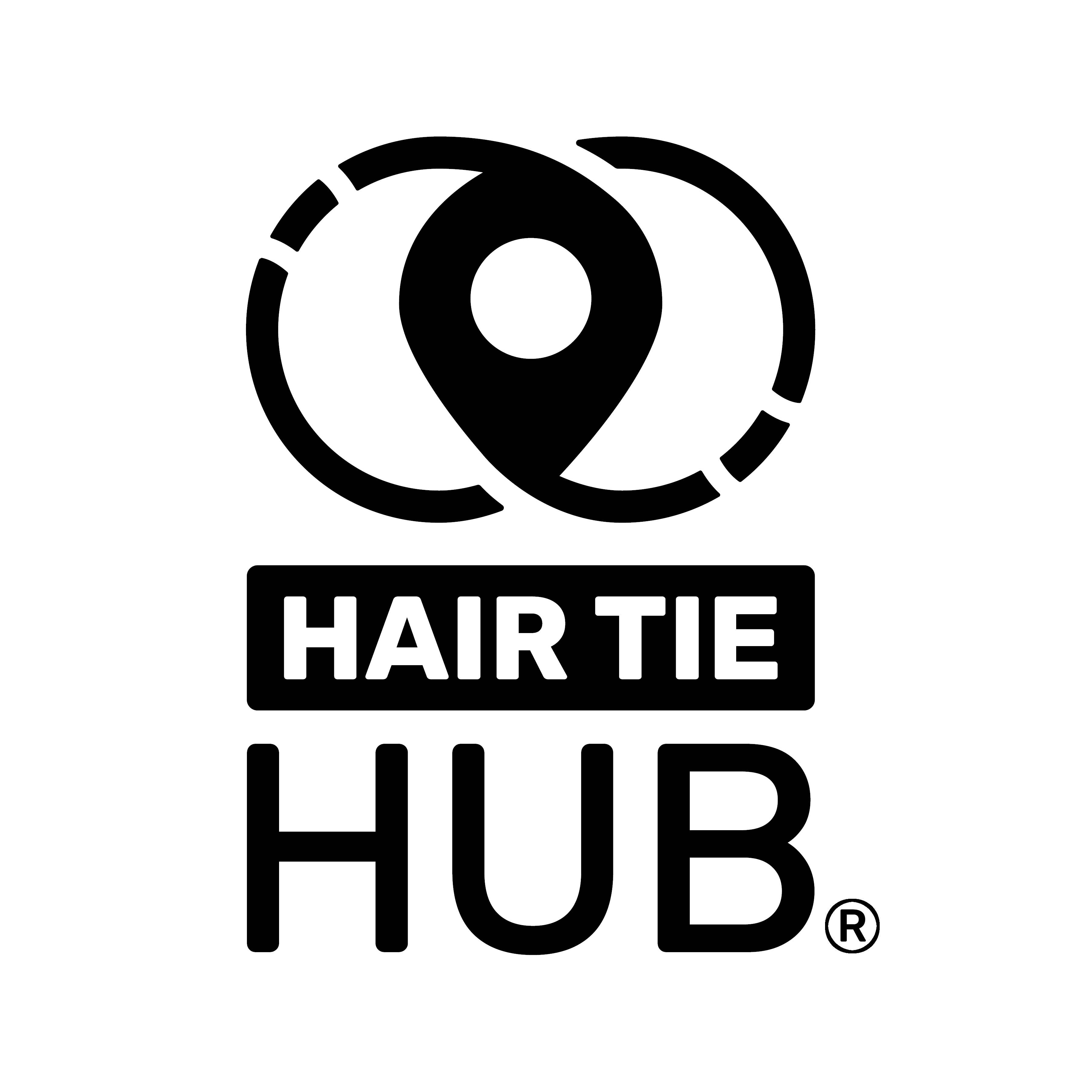 Hair Tie Hub Portable Hair Tie Holder: Stylish Hair Tie Organizer with 3  Bonus Hair Ties (Black)