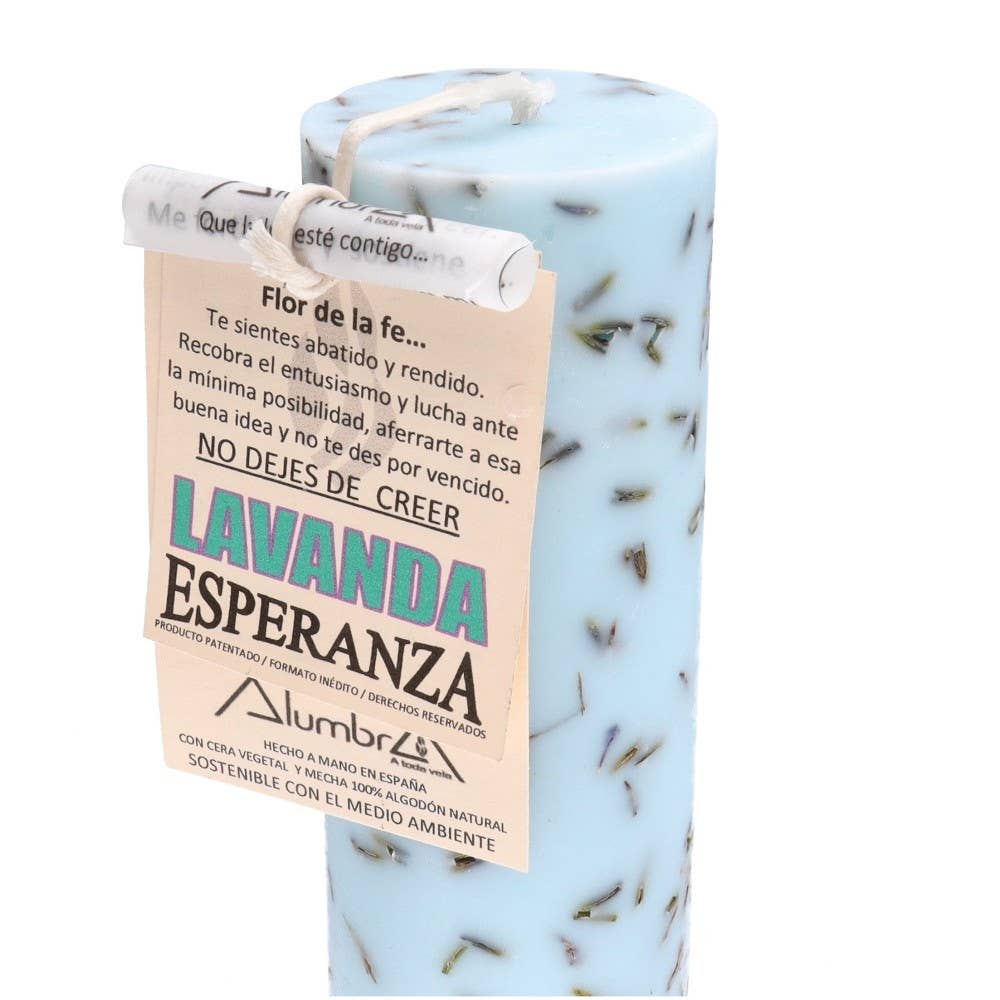 Vives de la Cortada S.L - Vendita all'ingrosso Candele a colonna - Candela artigianale con lavanda - Esperanza1