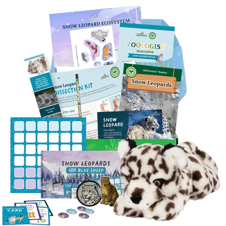 Snow Leopard Zoologist Box (Ages 6-8) for wholesale by Wildlife Tree