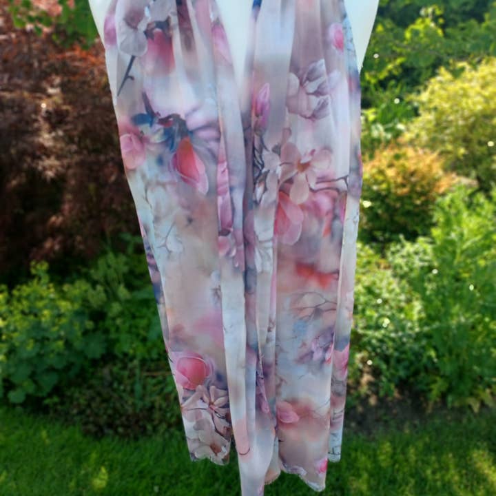 Lenços/ Cachecol de viscose e algodão, rosa cinza colorido por atacado de perleperle