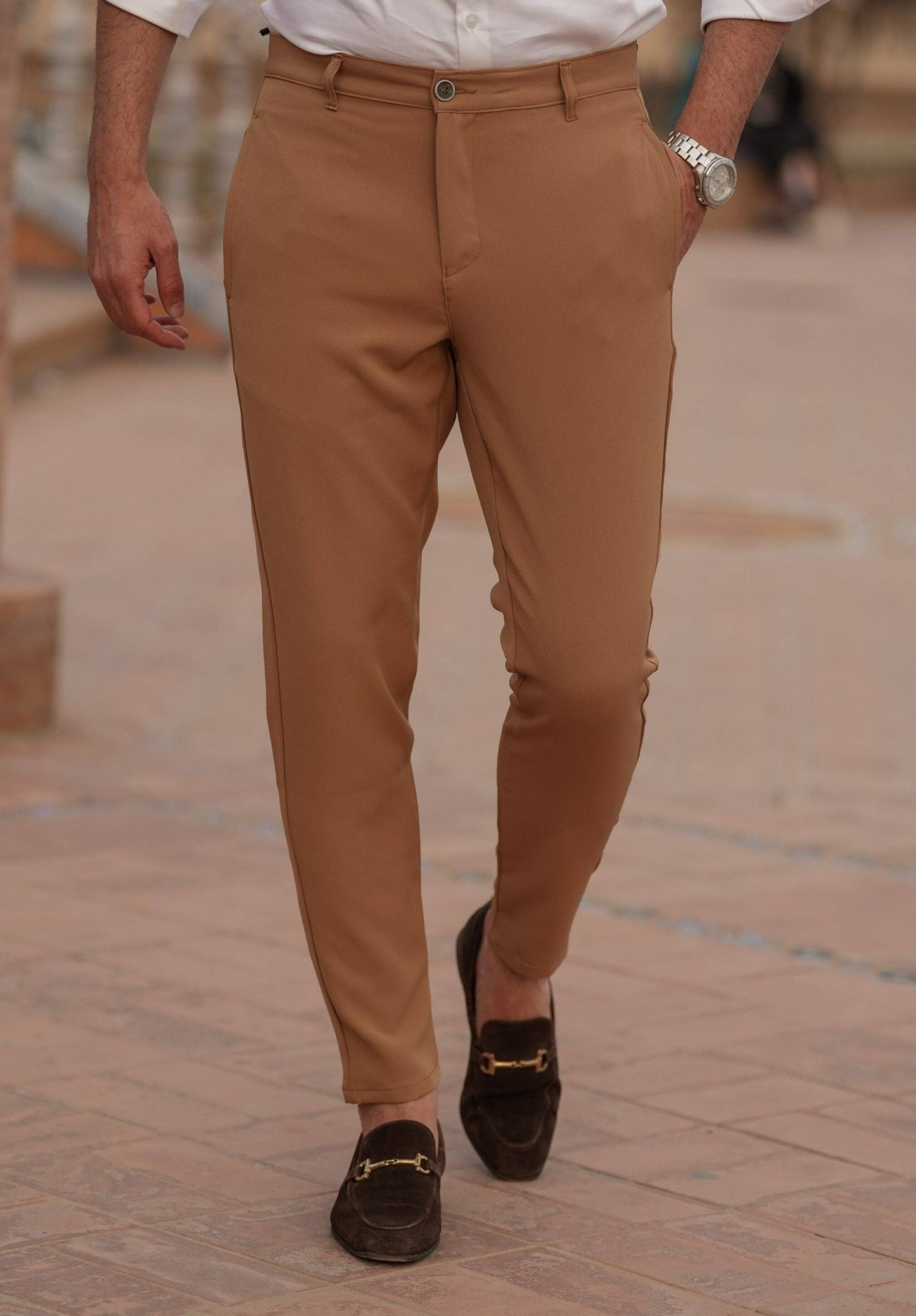 DONATO - Venta al por mayor Pantalones - Hombre - Pantalones camel elásticos1