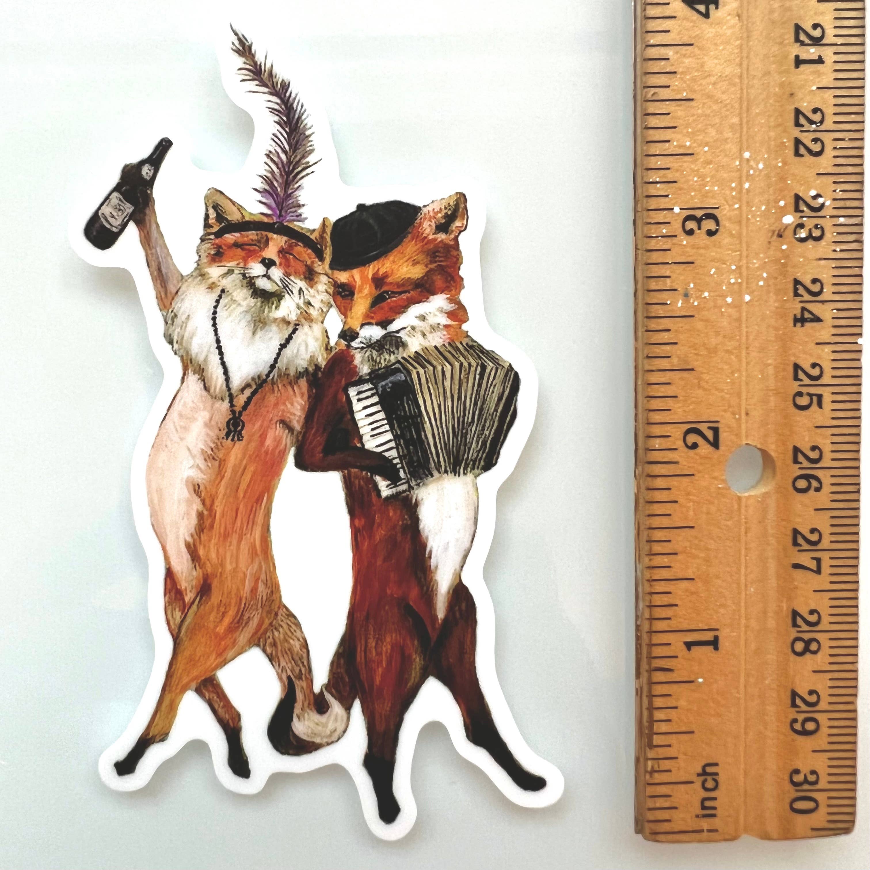 Jahna Vashti - Wholesale Sticker - French Foxes / Die Cut Vinyl Sticker2