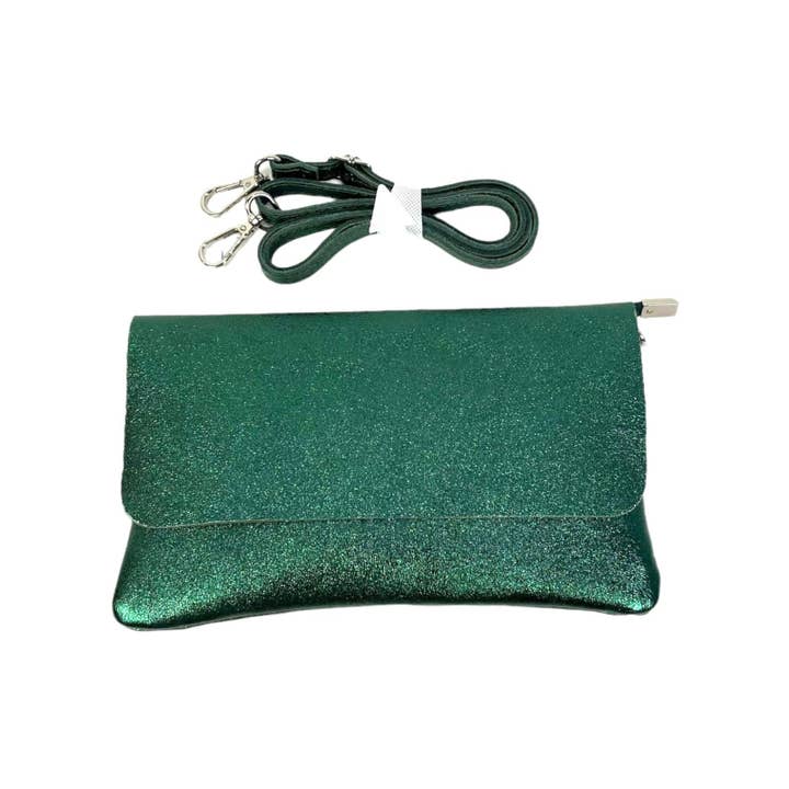Chenson & Gorett - Wholesale Shoulder Bag - Women's - Leather Envelope Bag with Metallic Effect for Women. Love12