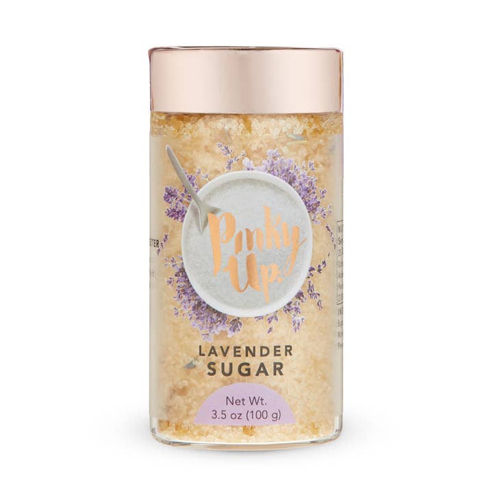 Lavender Sugar 3.5oz Glass Jar for wholesale by Pinky Up