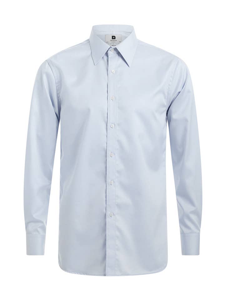 Formal Straight Point Slim Fit Shirt - Light Blue for wholesale by Nickson Shirts