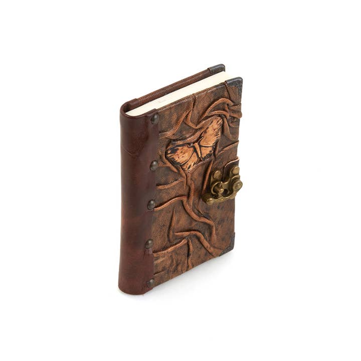 ML Marcaleather - Wholesale Notebook - Small Leather Notebook, Butterfly Journal Wrinkled Diary
