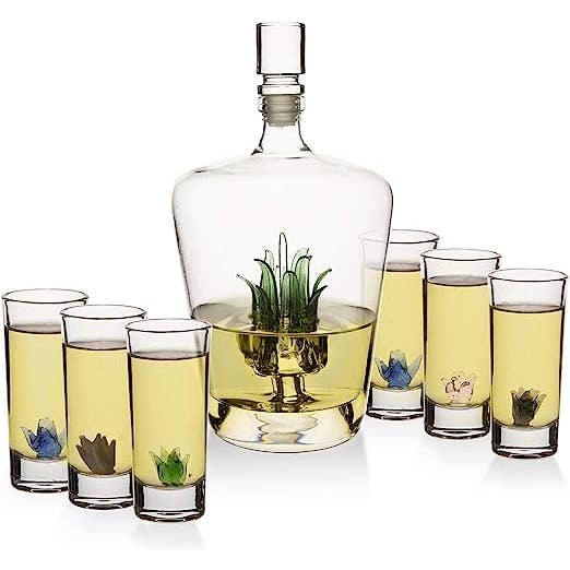 Tequila Decanter Set With Agave Decanter and 6 Agave Glasses and other Purchase Wholesale agave. Free Returns & Net 60 Terms on Faire trending on Faire.
