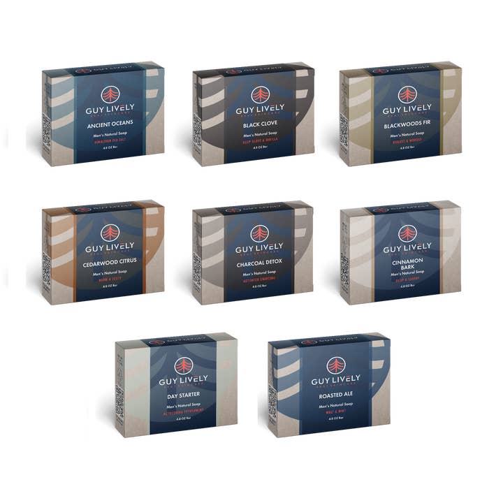Men's All-Natural Bar Soap Variety Pack for wholesale by Guy Lively