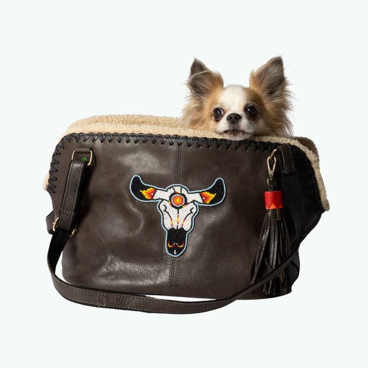 Sac pour chien en cuir anthracite « Bandit » pour la vente par Dog with a Mission