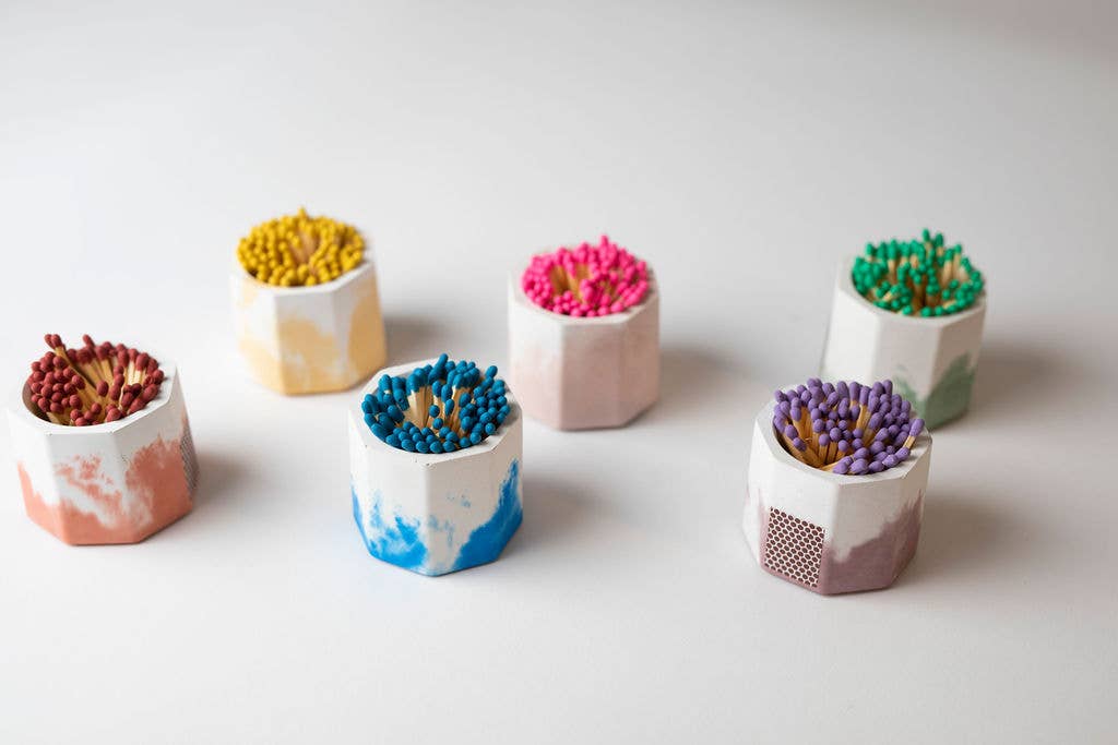 Tenn Prairie - Vendita all'ingrosso Portafiammiferi - Portafiammiferi in Cemento – Bicolore con Fiammiferi di Sicurezza da 2 Pollici19