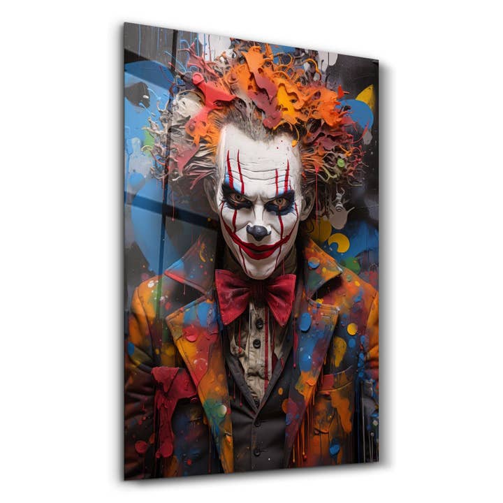 Le Clown - Art mural en verre pour la vente par Artdesigna KG