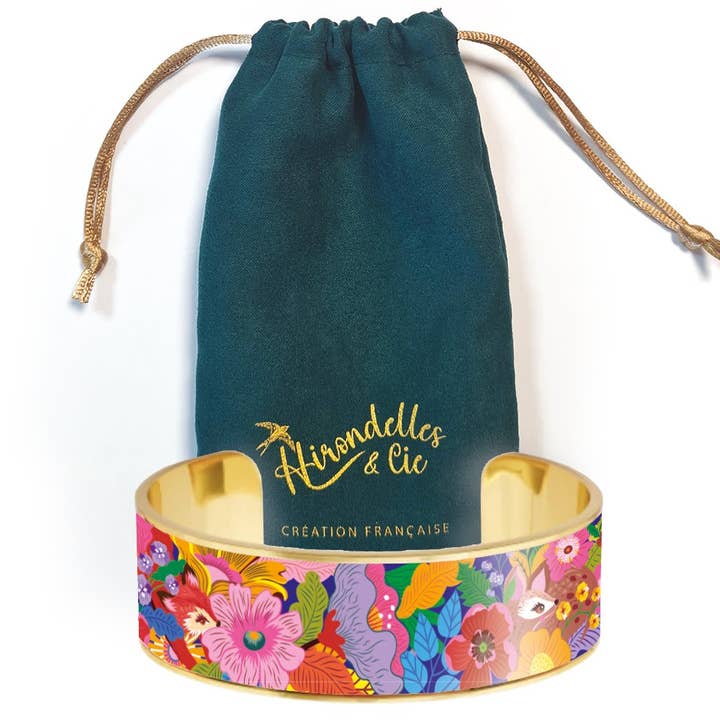 Manchetarmband van 20 mm - Floral forest voor wholesale door Hirondelle & Cie