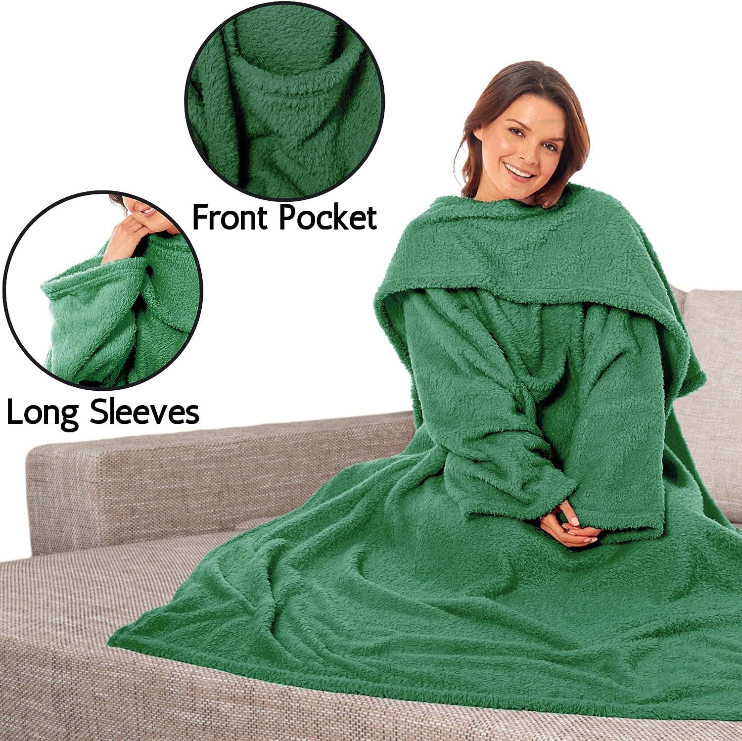 LOOMWORKS LTD – wholesale Throw blanket – Wearable TV Blankets, Ultra Soft Cosy Fleece Throws With Sleeves And Pocket9
